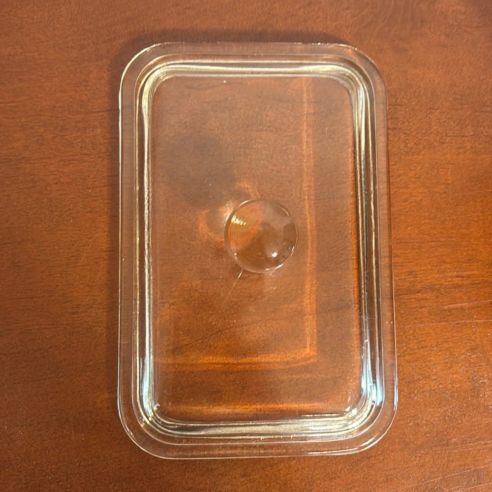 Vintage Glasbake Refrigerator Loaf Pan Casserole Dish USA with Lid YELLOW TINT